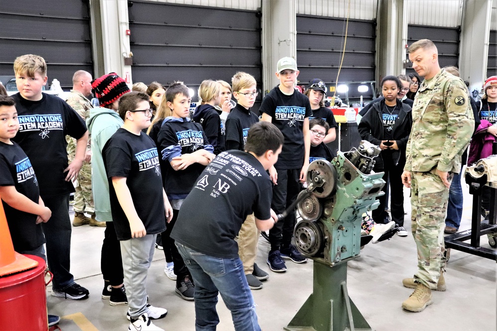 Innovations STEM Academy students visit RTS-Maintenance at Fort McCoy