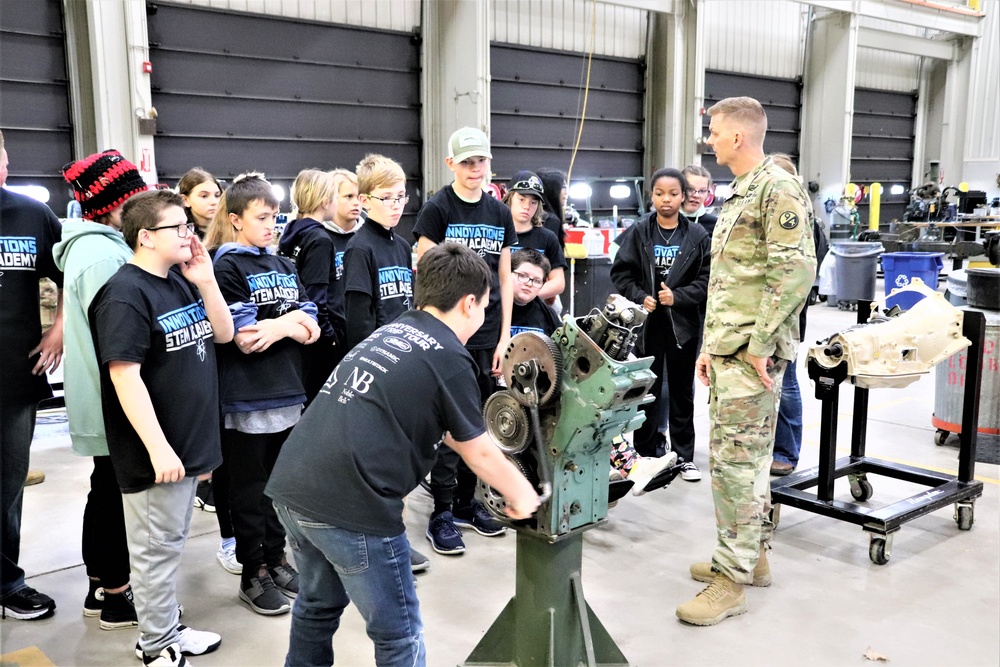 Innovations STEM Academy students visit RTS-Maintenance at Fort McCoy