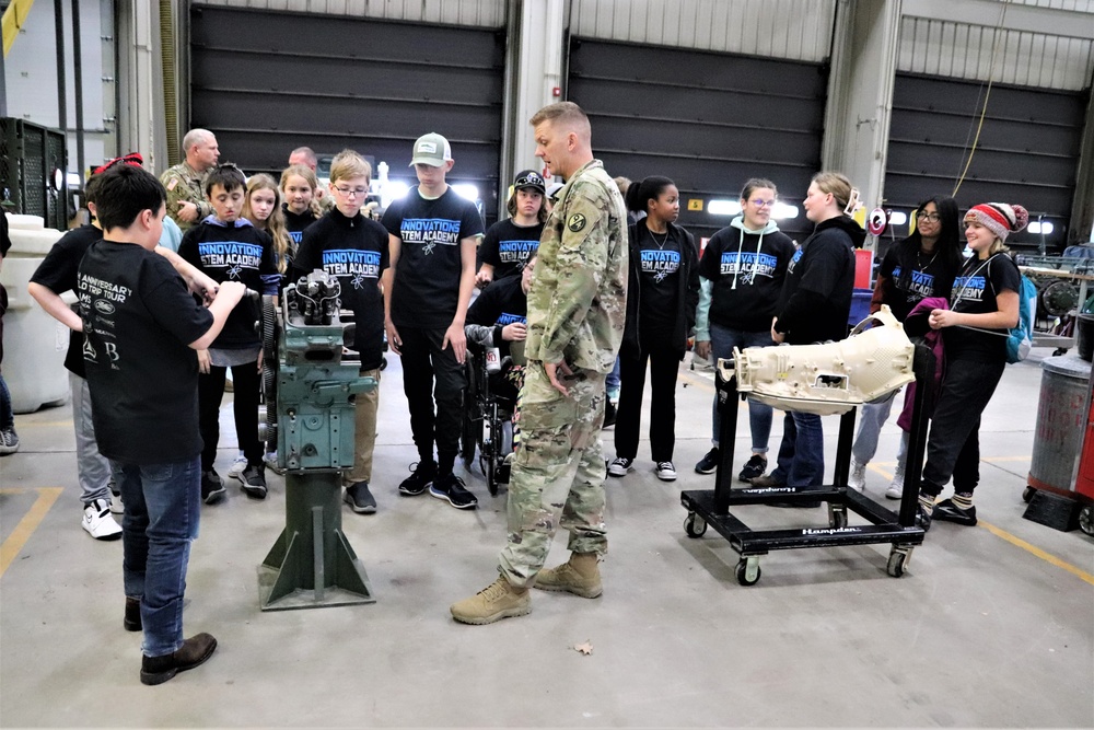 Innovations STEM Academy students visit RTS-Maintenance at Fort McCoy