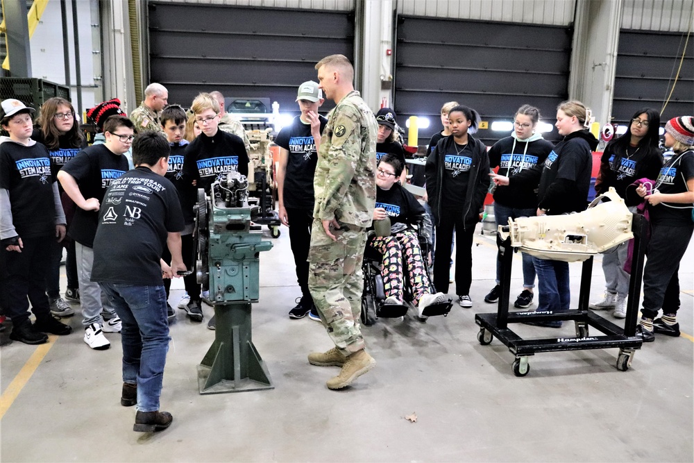 Innovations STEM Academy students visit RTS-Maintenance at Fort McCoy