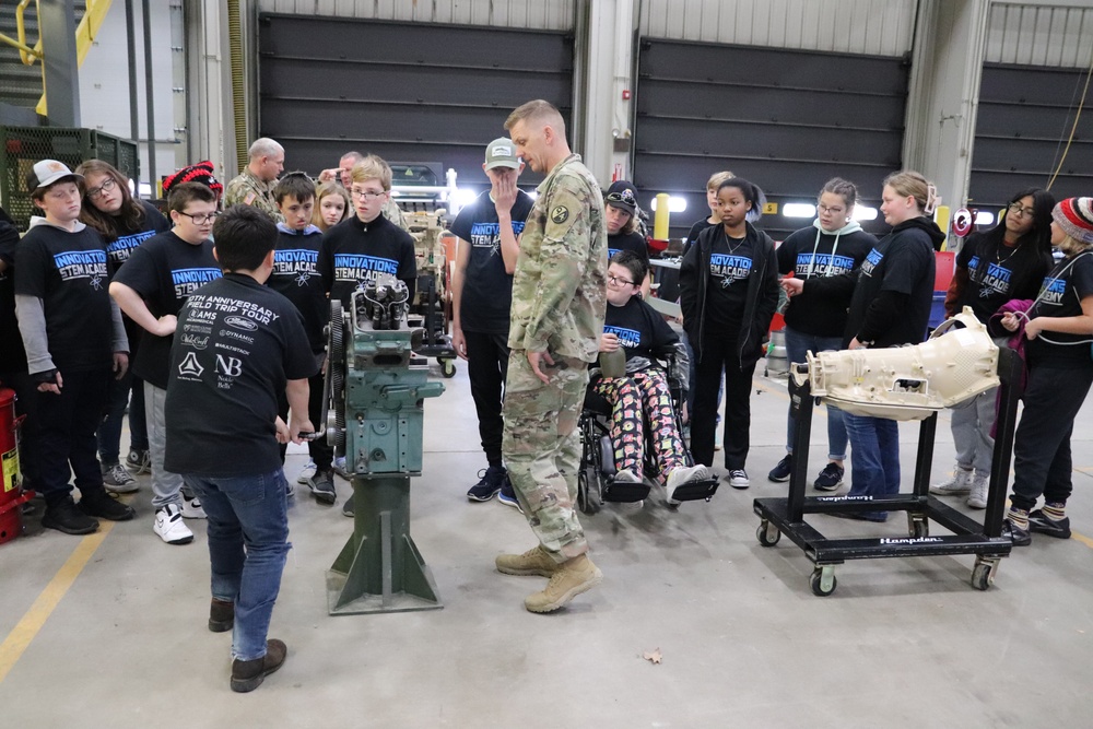 Innovations STEM Academy students visit RTS-Maintenance at Fort McCoy