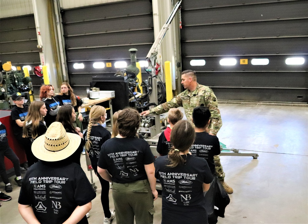 Innovations STEM Academy students visit RTS-Maintenance at Fort McCoy