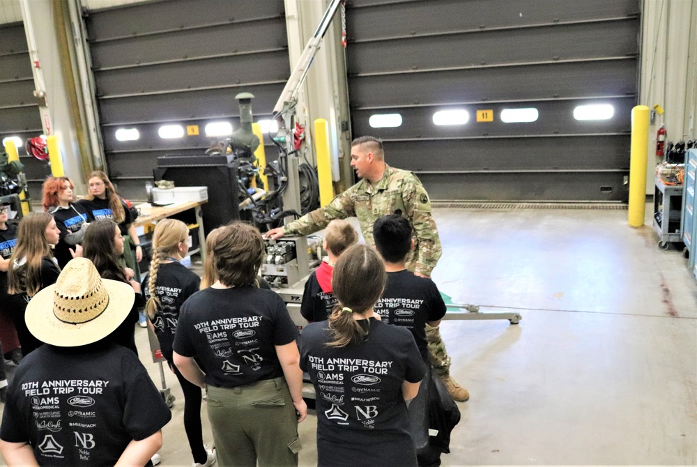 Innovations STEM Academy students visit RTS-Maintenance at Fort McCoy