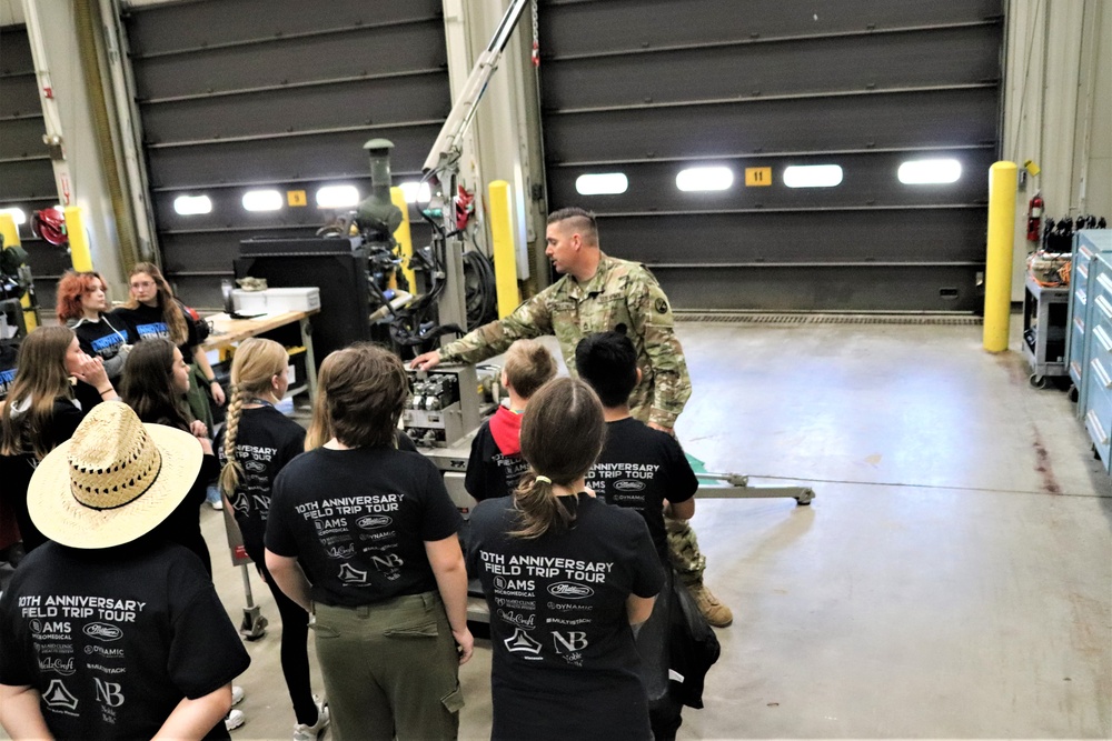 Innovations STEM Academy students visit RTS-Maintenance at Fort McCoy