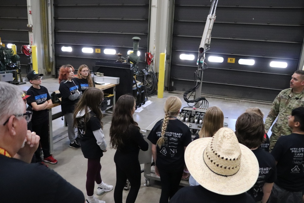 Innovations STEM Academy students visit RTS-Maintenance at Fort McCoy