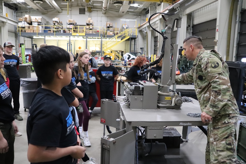 Innovations STEM Academy students visit RTS-Maintenance at Fort McCoy