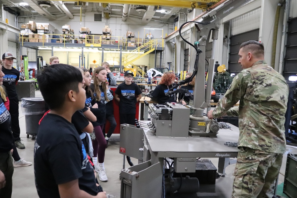 Innovations STEM Academy students visit RTS-Maintenance at Fort McCoy