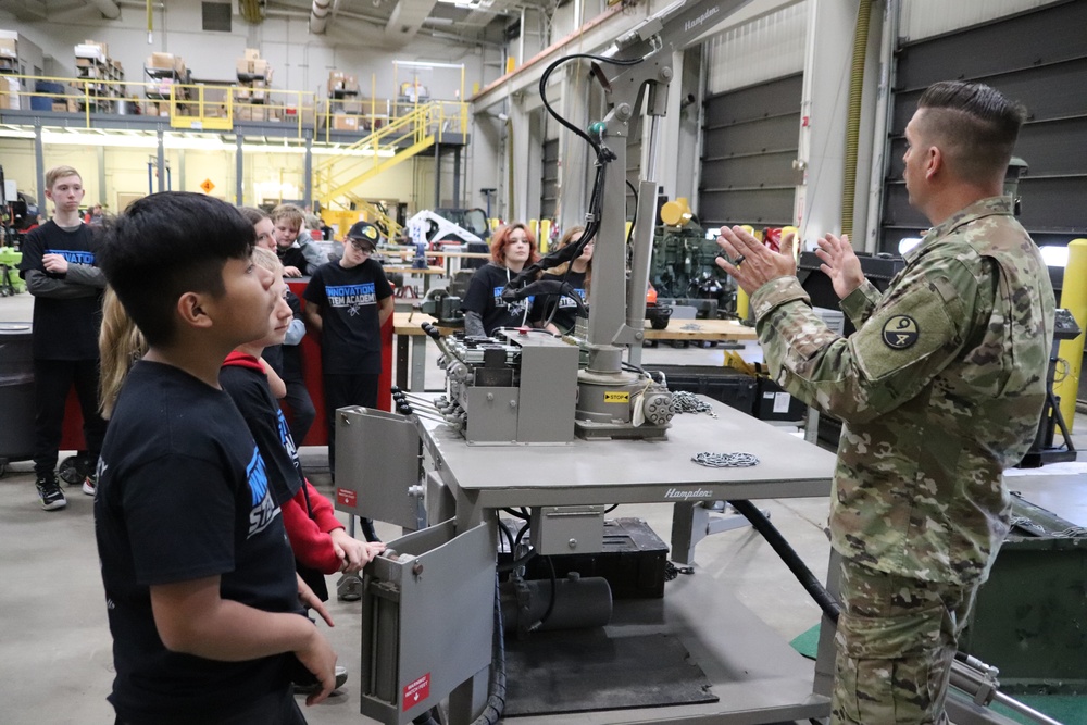 Innovations STEM Academy students visit RTS-Maintenance at Fort McCoy