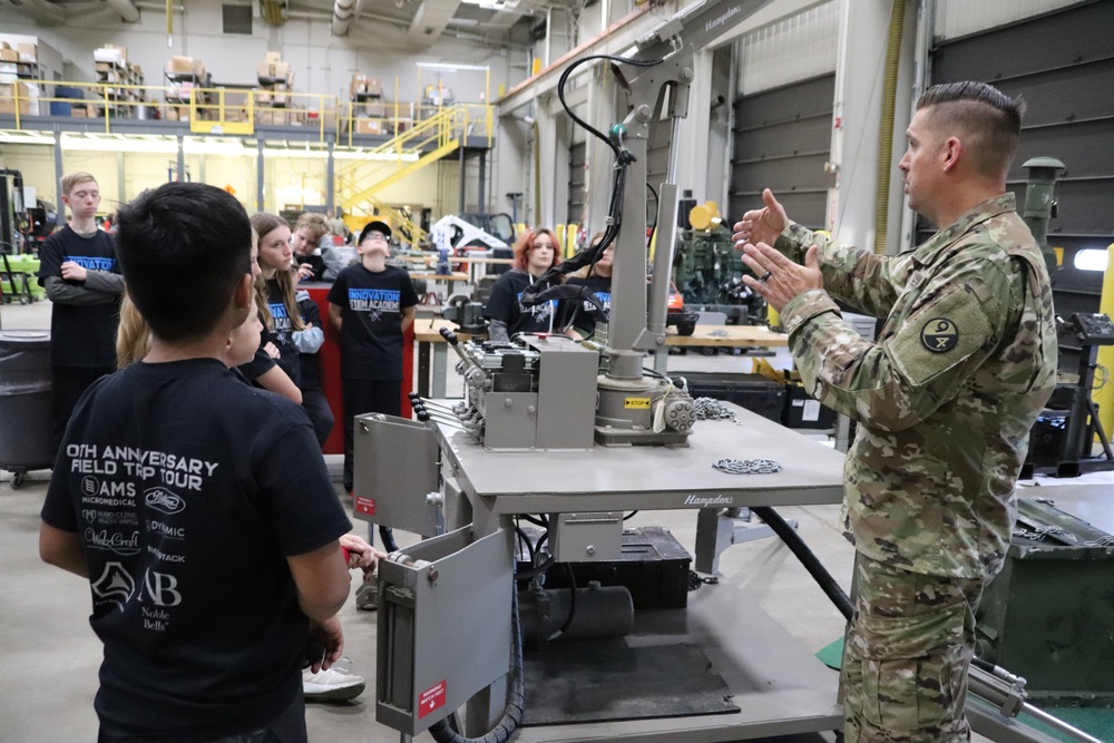 Innovations STEM Academy students visit RTS-Maintenance at Fort McCoy