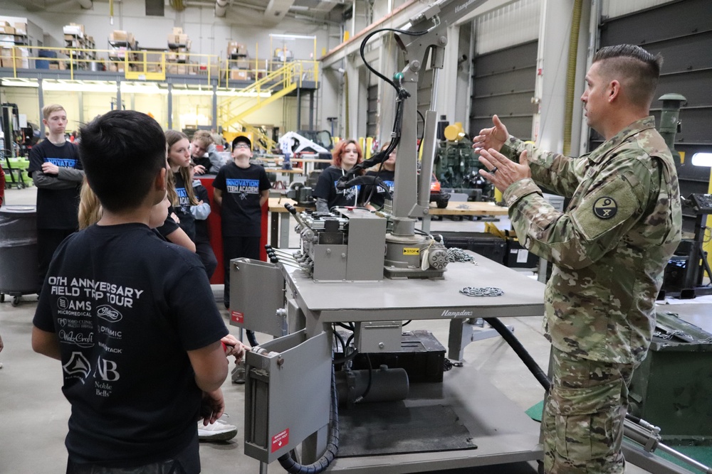 Innovations STEM Academy students visit RTS-Maintenance at Fort McCoy