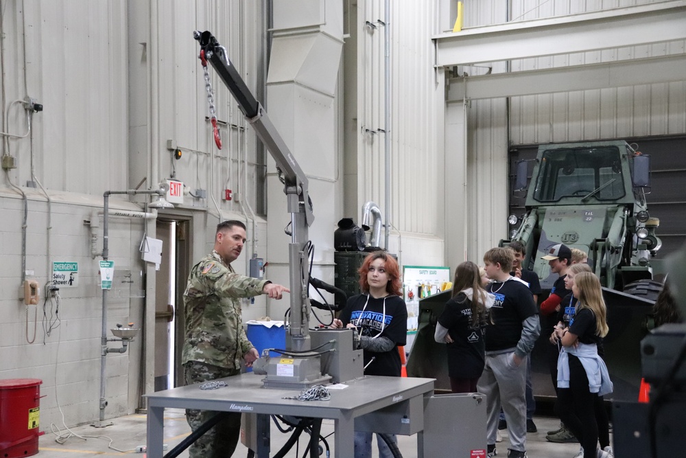 Innovations STEM Academy students visit RTS-Maintenance at Fort McCoy