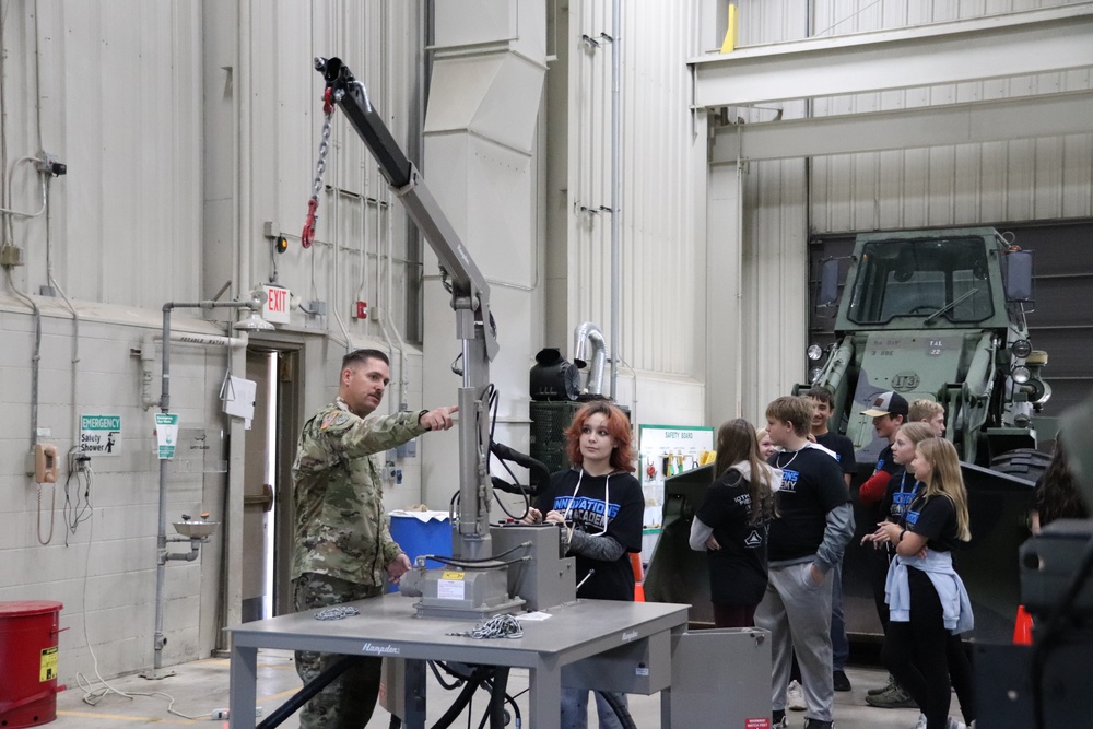 Innovations STEM Academy students visit RTS-Maintenance at Fort McCoy