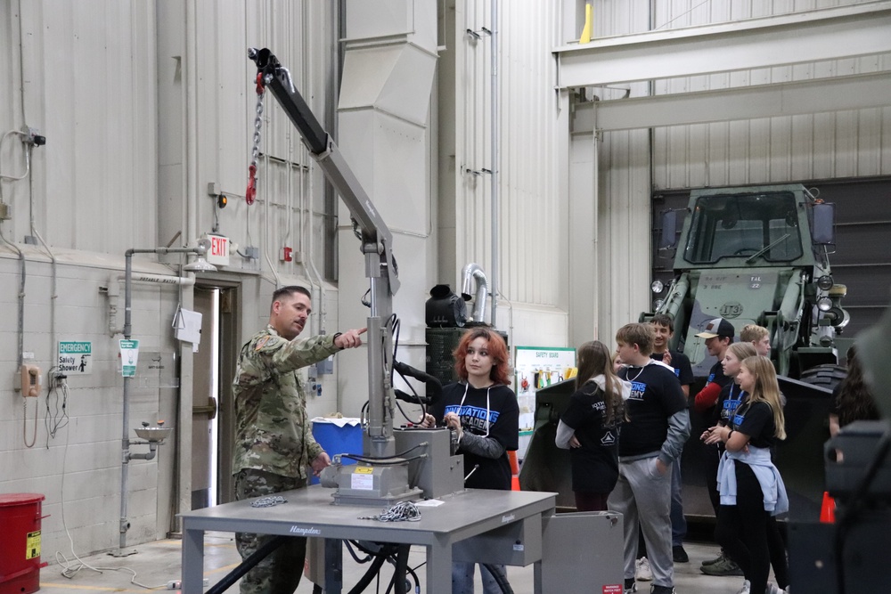 Innovations STEM Academy students visit RTS-Maintenance at Fort McCoy