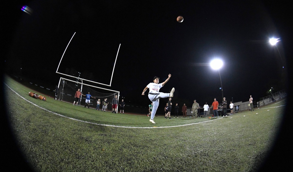 Punt, Kick, Toss event brings out more than 20 competitors for gridiron challenge