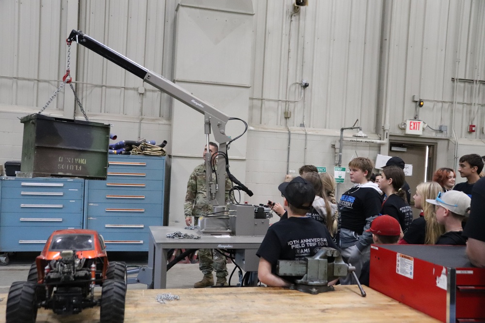Innovations STEM Academy students visit RTS-Maintenance at Fort McCoy