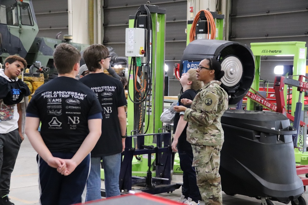 Innovations STEM Academy students visit RTS-Maintenance at Fort McCoy