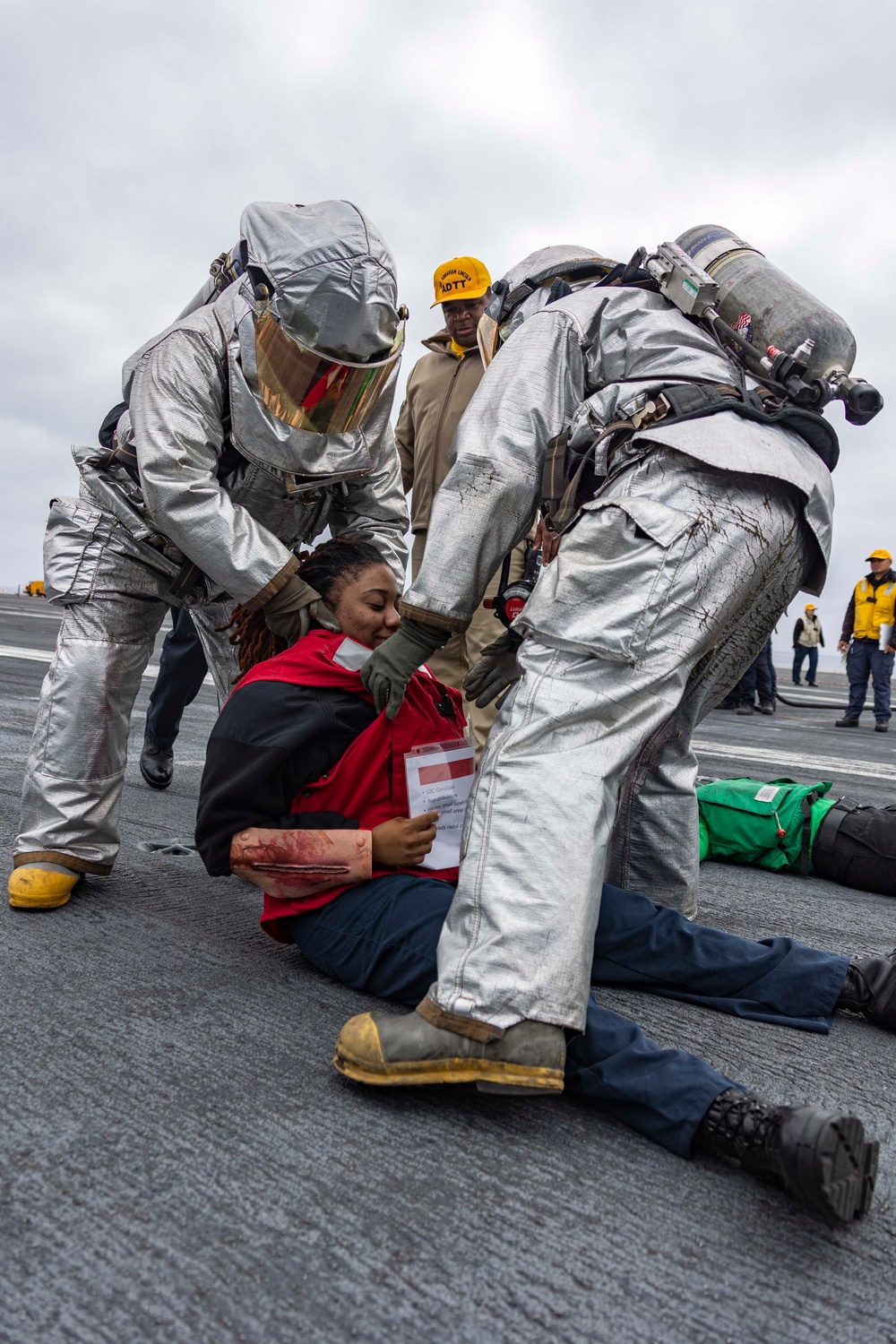 Abraham Lincoln conducts a mass casualty drill