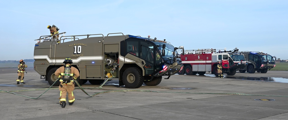 RAF Mildenhall conducts an aircraft mishap exercise