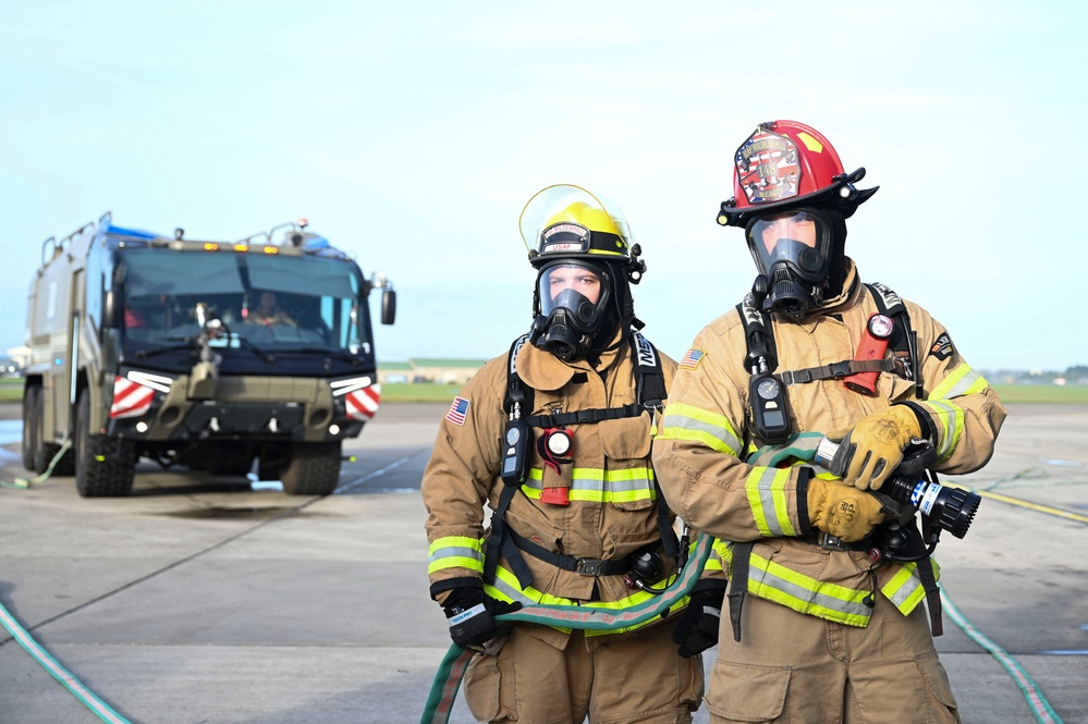 RAF Mildenhall conducts an aircraft mishap exercise