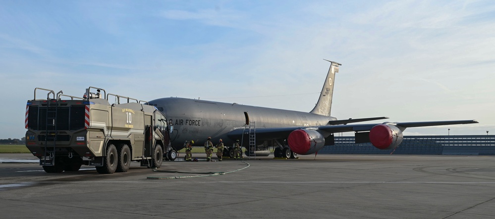 RAF Mildenhall conducts an aircraft mishap exercise