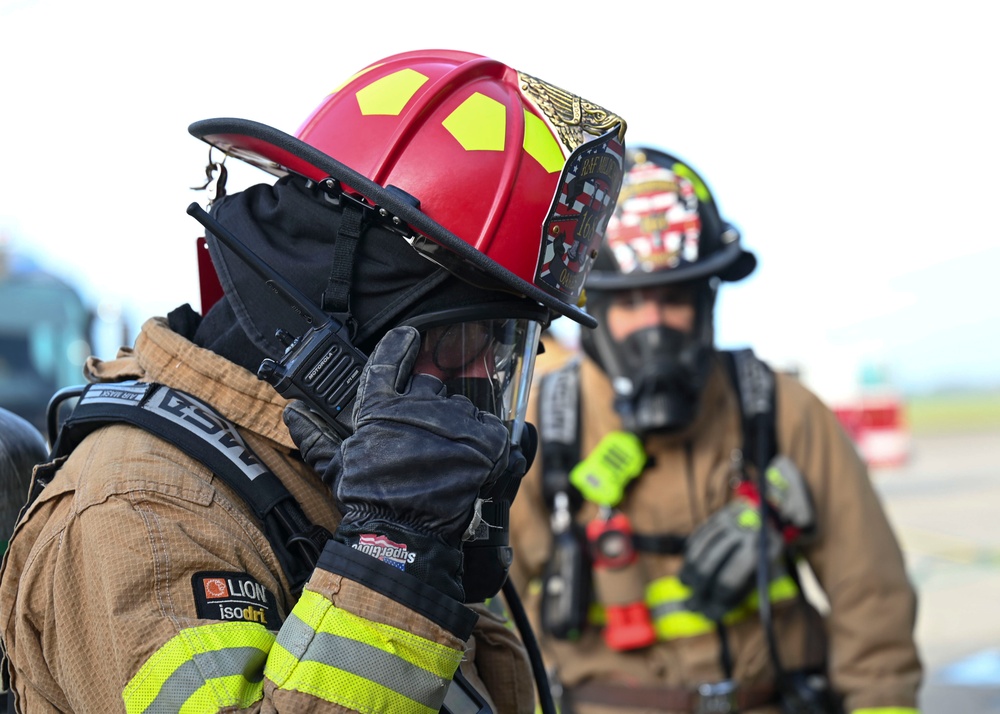 RAF Mildenhall conducts an aircraft mishap exercise