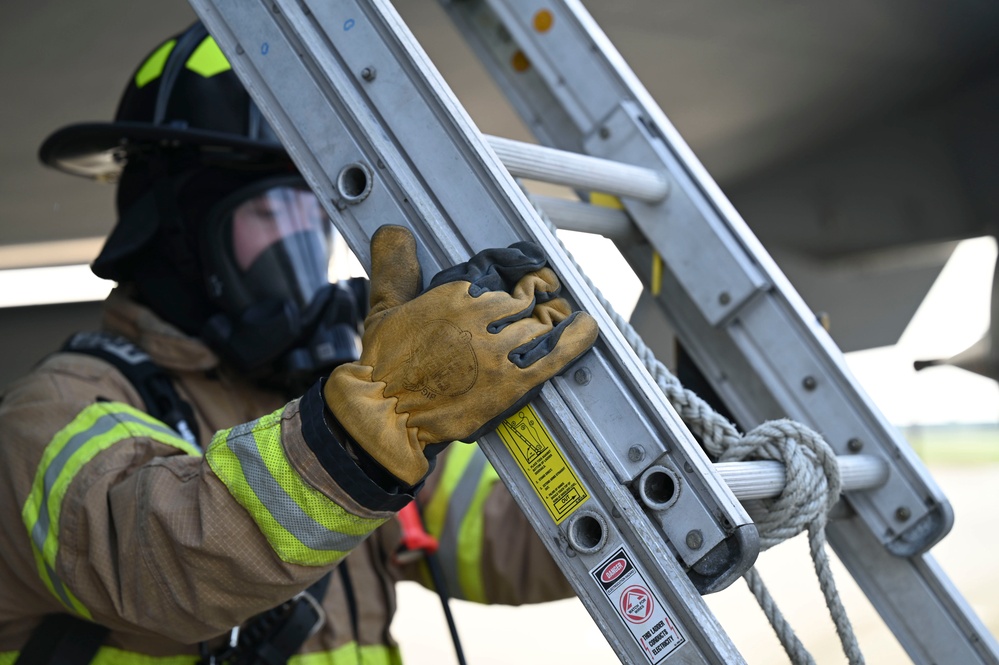 RAF Mildenhall conducts an aircraft mishap exercise