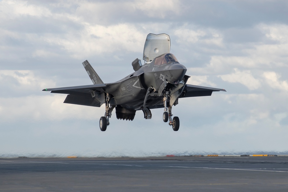 F-35 flight trials continue aboard UK aircraft carrier