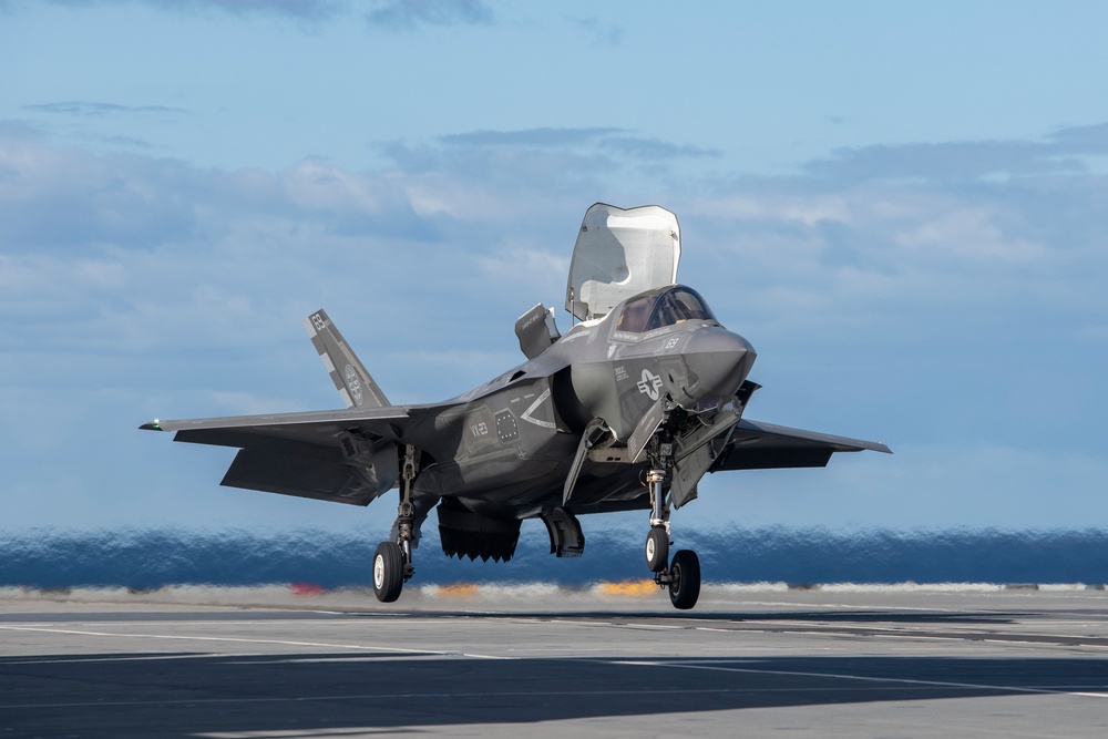 F-35 flight trials continue aboard UK aircraft carrier