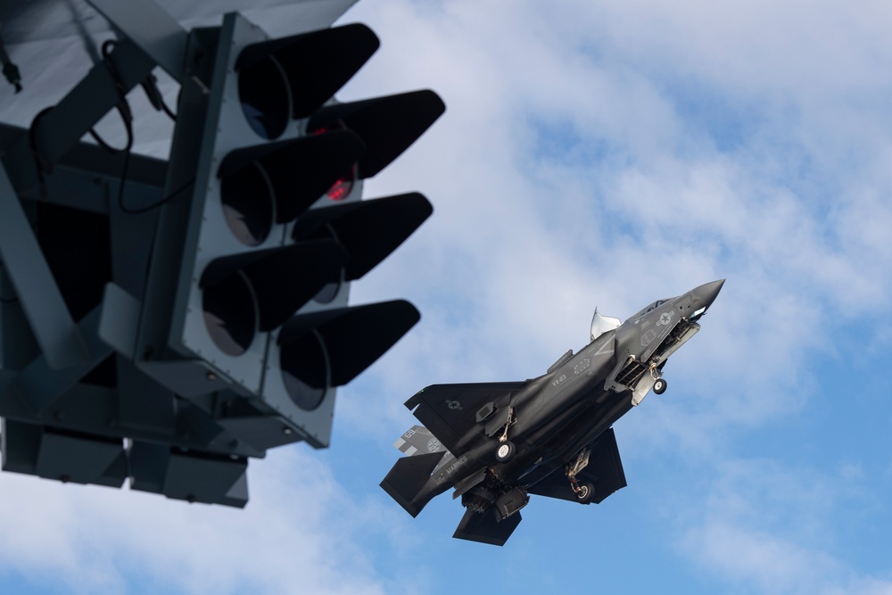 F-35 flight trials continue aboard UK aircraft carrier