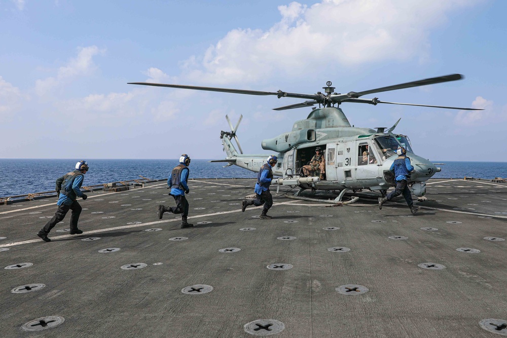 USS Carter Hall Conducts Flight Operations