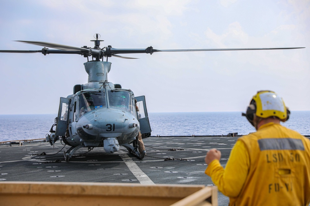 USS Carter Hall Conducts Flight Operations