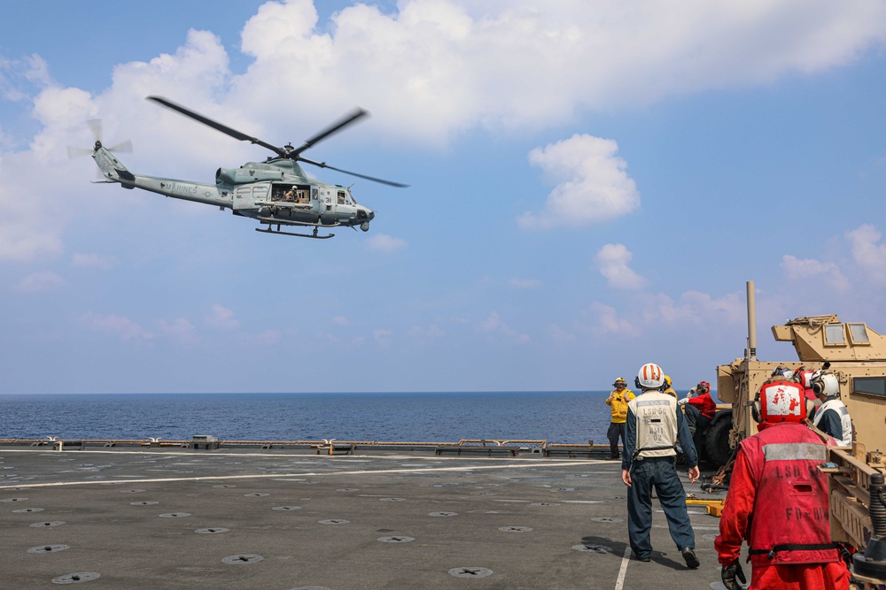 USS Carter Hall Conducts Flight Operations