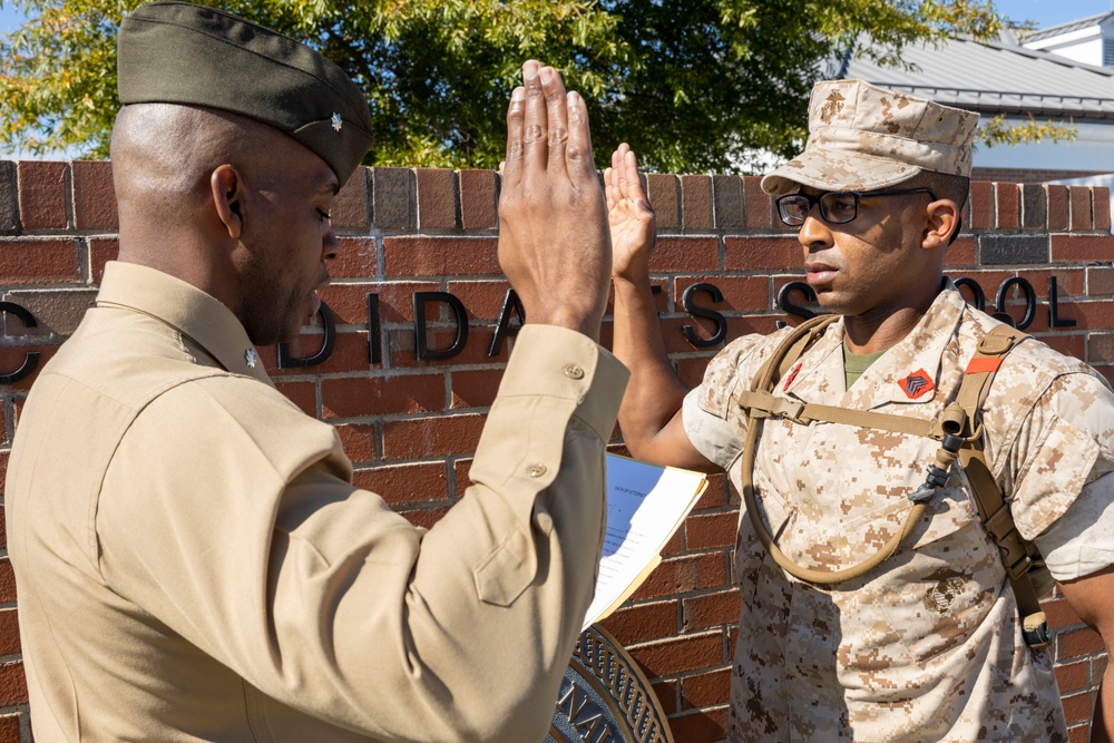 Marine Corps Officer Candidates Swear in Remotely to Optimize Training Time