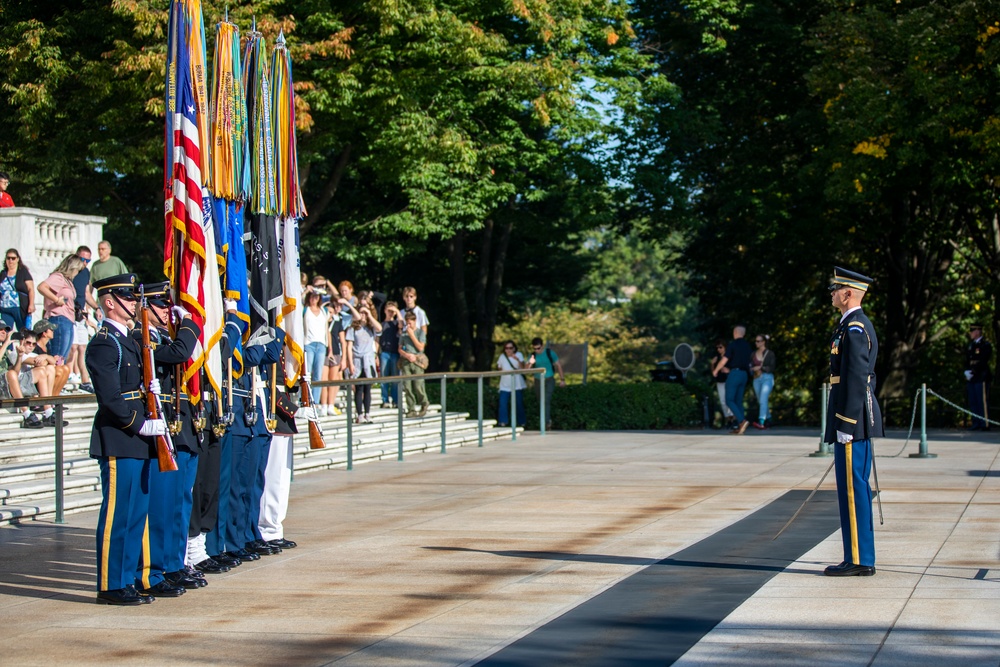 Minister of Defense of Japan Armed Forces Full Honors Wreath-Laying Ceremony