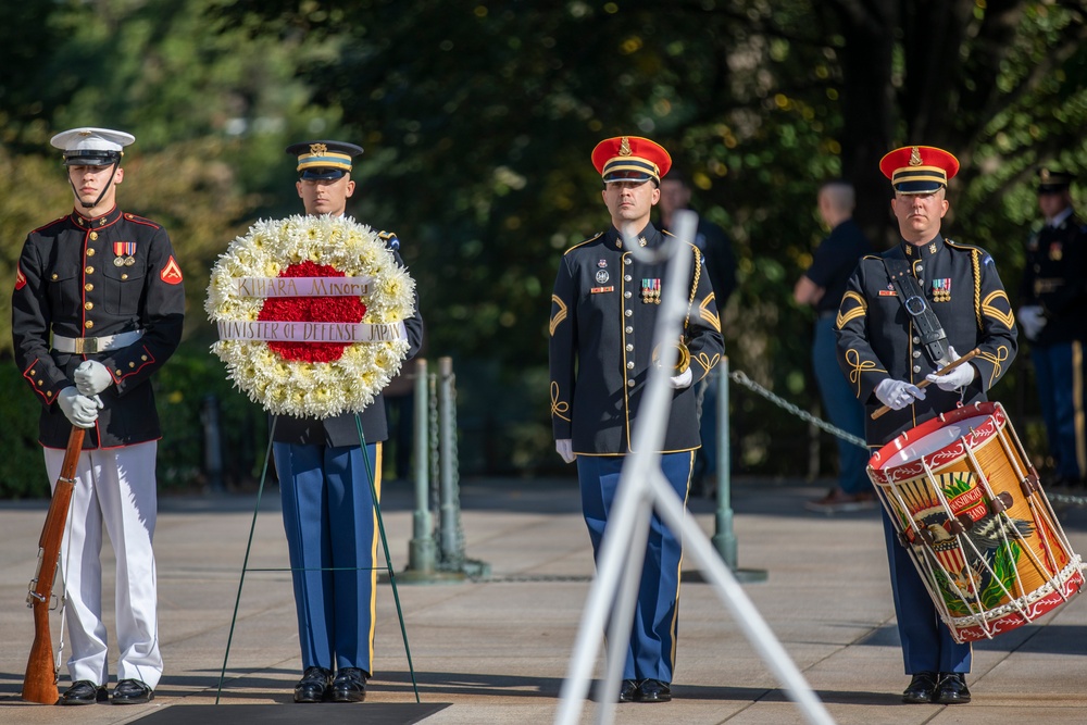 Minister of Defense of Japan Armed Forces Full Honors Wreath-Laying Ceremony