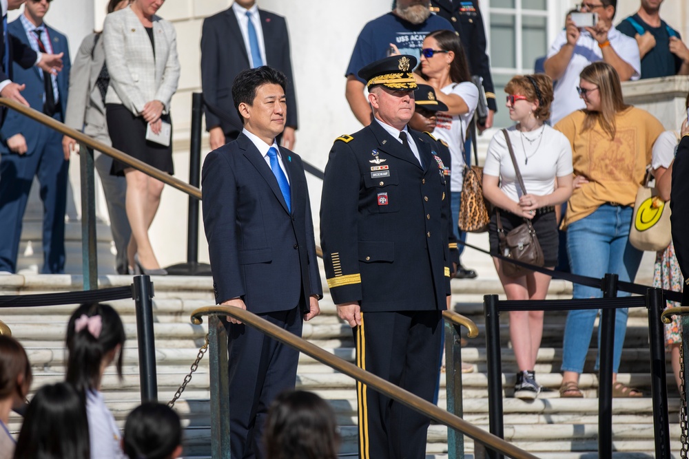 Minister of Defense of Japan Armed Forces Full Honors Wreath-Laying Ceremony
