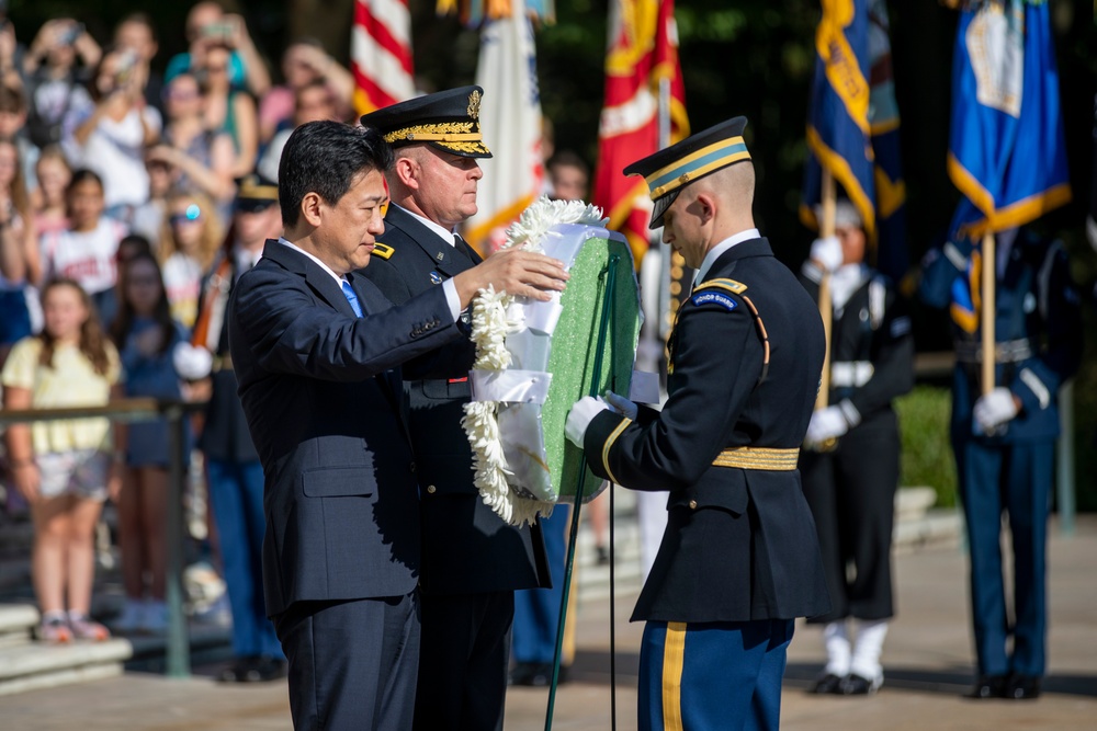 Minister of Defense of Japan Armed Forces Full Honors Wreath-Laying Ceremony
