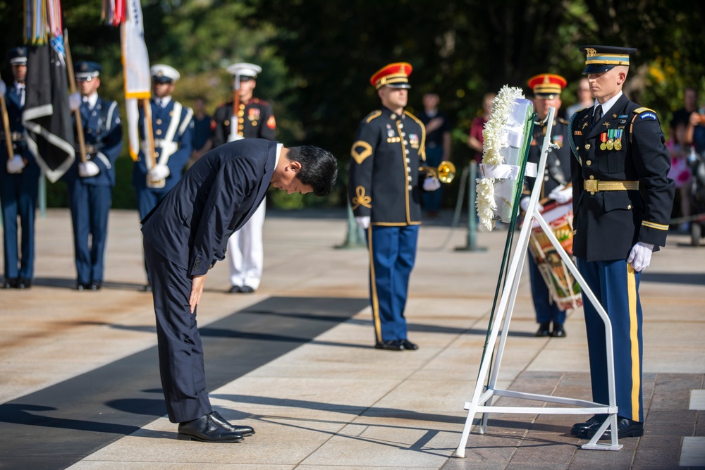 Minister of Defense of Japan Armed Forces Full Honors Wreath-Laying Ceremony