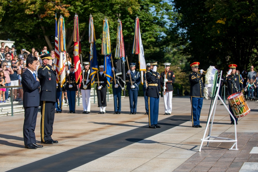 Minister of Defense of Japan Armed Forces Full Honors Wreath-Laying Ceremony