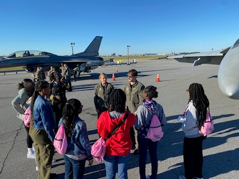 VFA-103 Aviators Participate in Girls Rock Wings Aviation Event