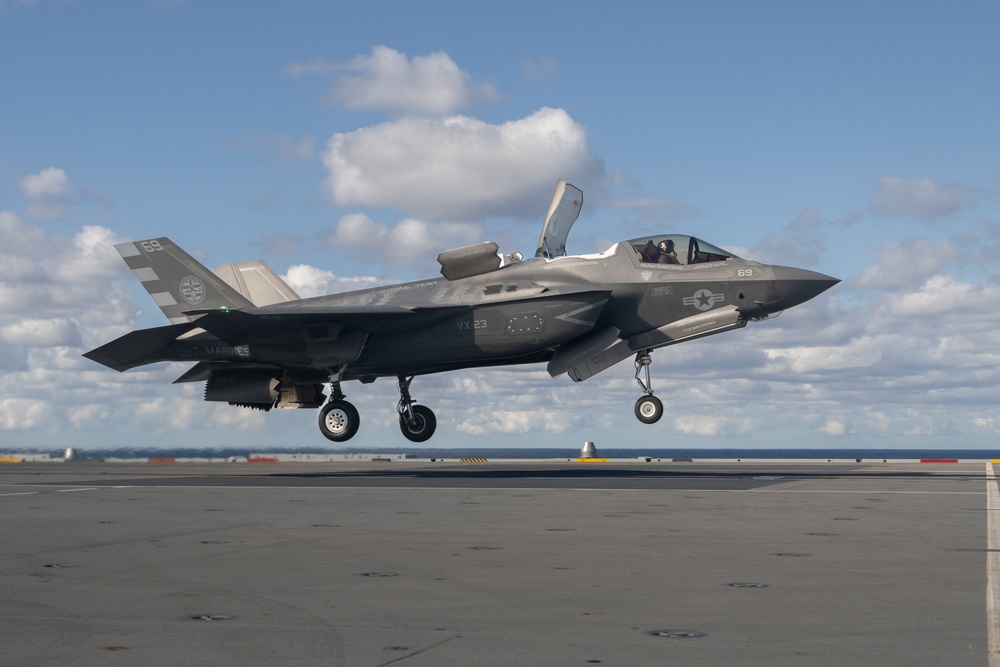 F-35s conduct envelope expansion test flights aboard Britain’s biggest warship