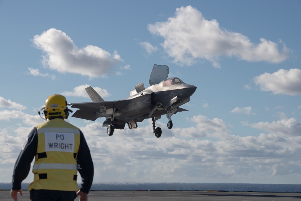 F-35s conduct envelope expansion test flights aboard Britain’s biggest warship