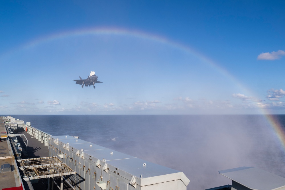 F-35s conduct envelope expansion test flights aboard Britain’s biggest warship