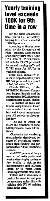 This Month in Fort McCoy History — October