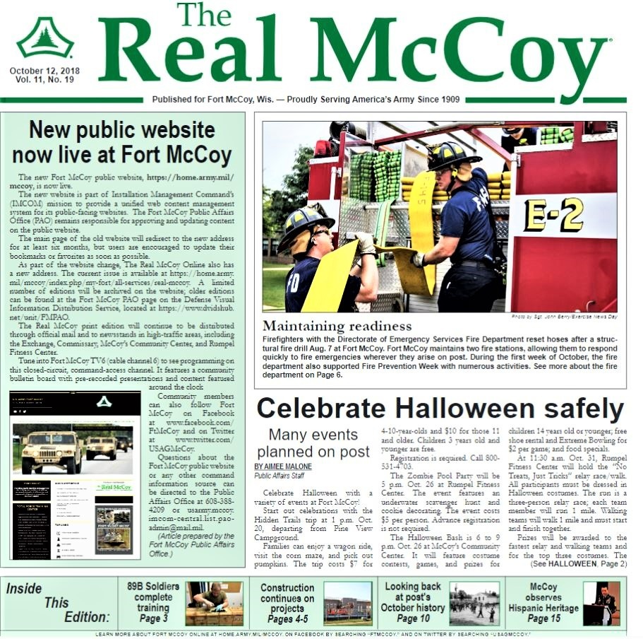 This Month in Fort McCoy History — October