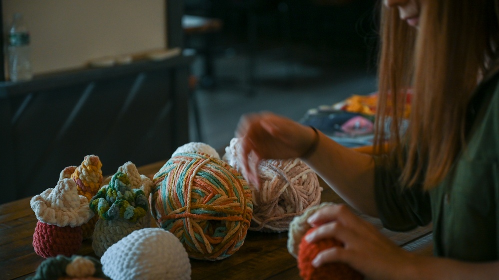 Airman Knits Joy for Self and Others
