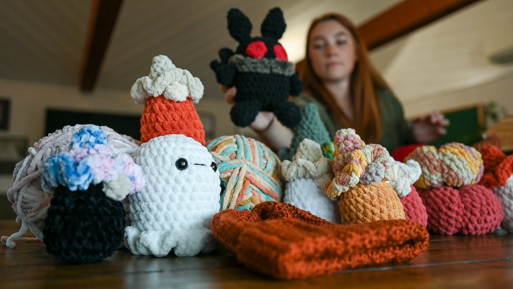 Airman Knits Joy for Self and Others