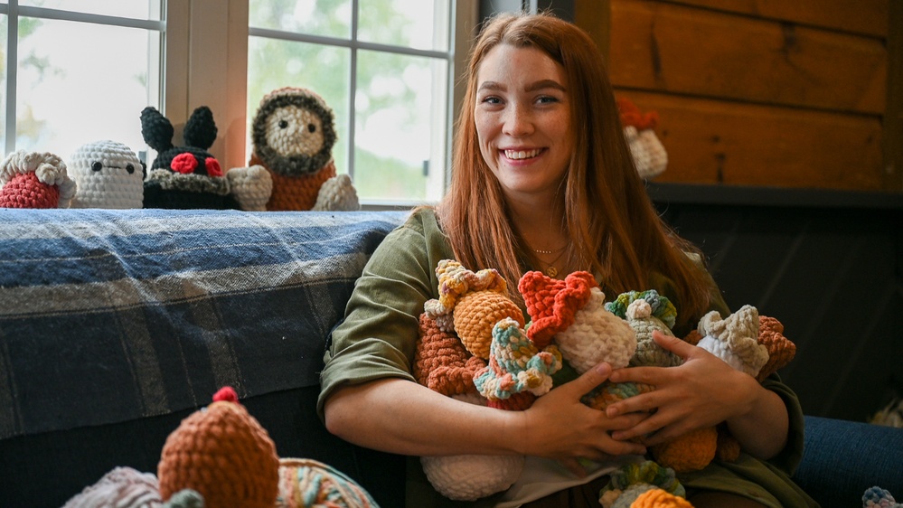 Airman Knits Joy for Self and Others
