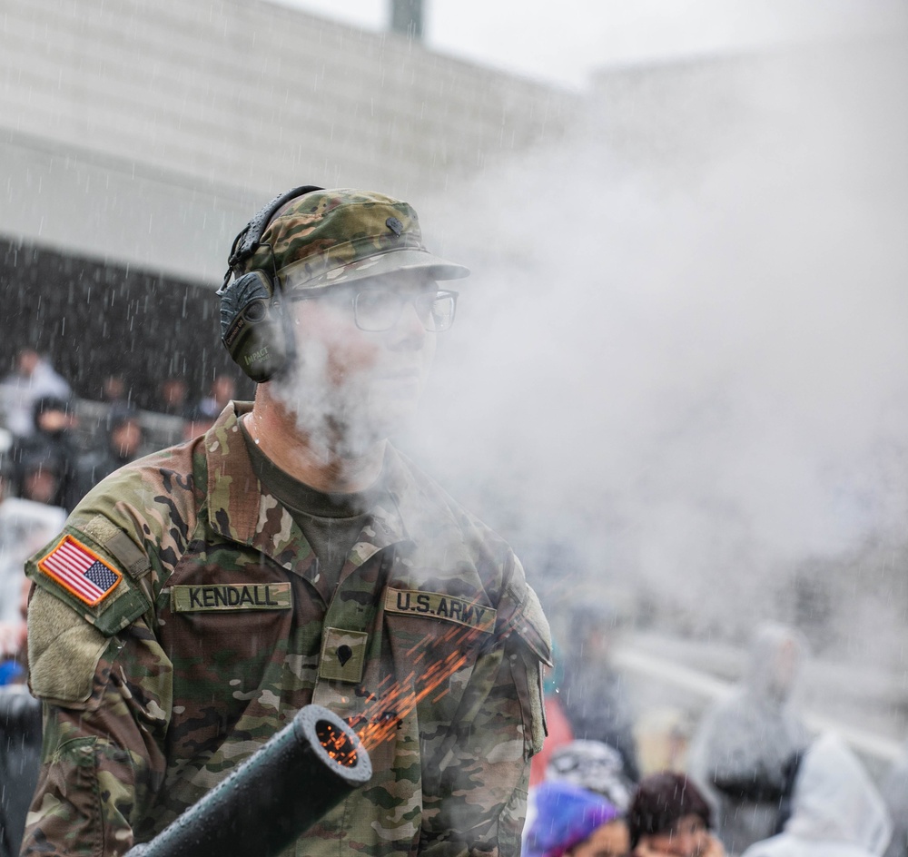 Soldiers of the 1st Inf. Div. West Point Visit