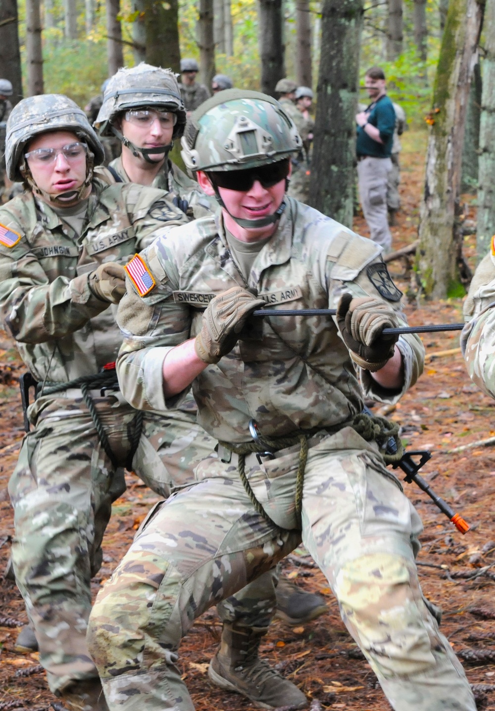 FORT DIX- ROTC 2ND BDE RANGER CHALLENGE (One Rope Bridge)